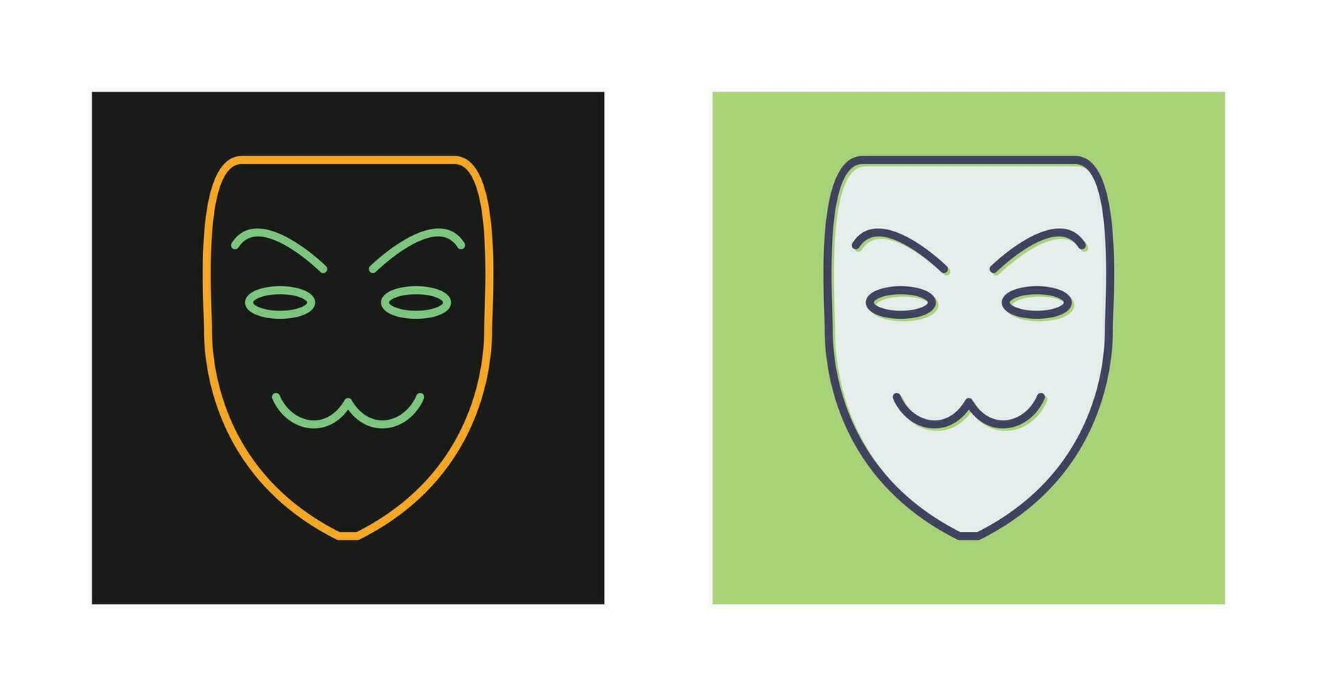 icono de vector de máscara de hacker