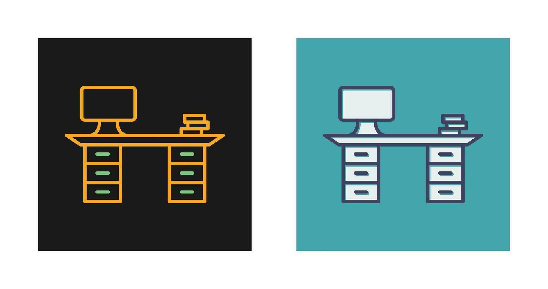 Working Desk Vector Icon