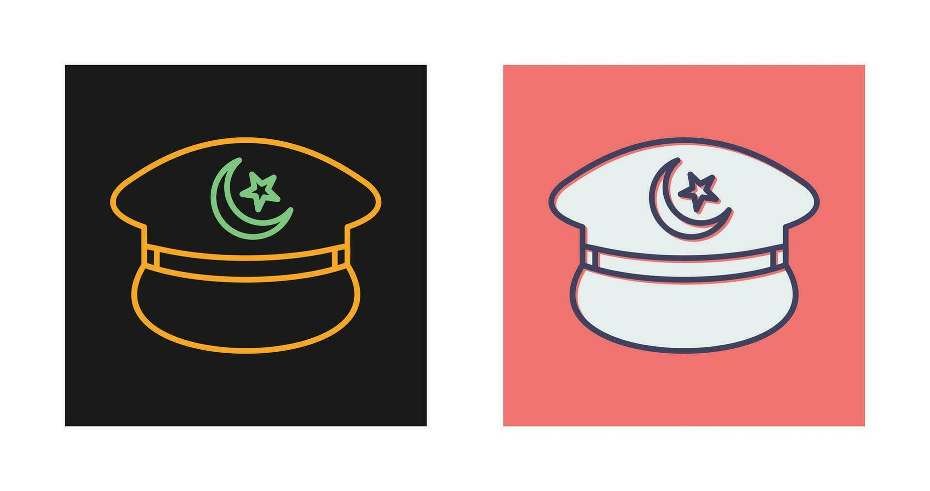 icono de vector de sombrero militar