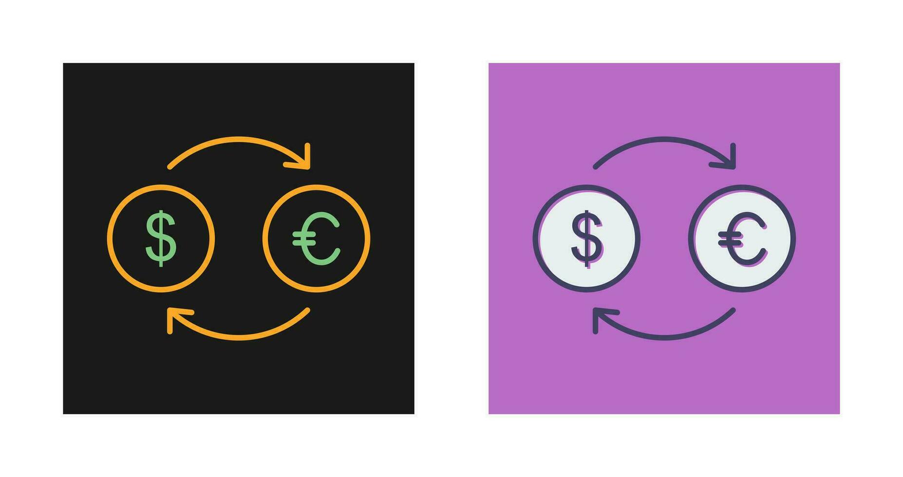 Dollar to Euro Vector Icon