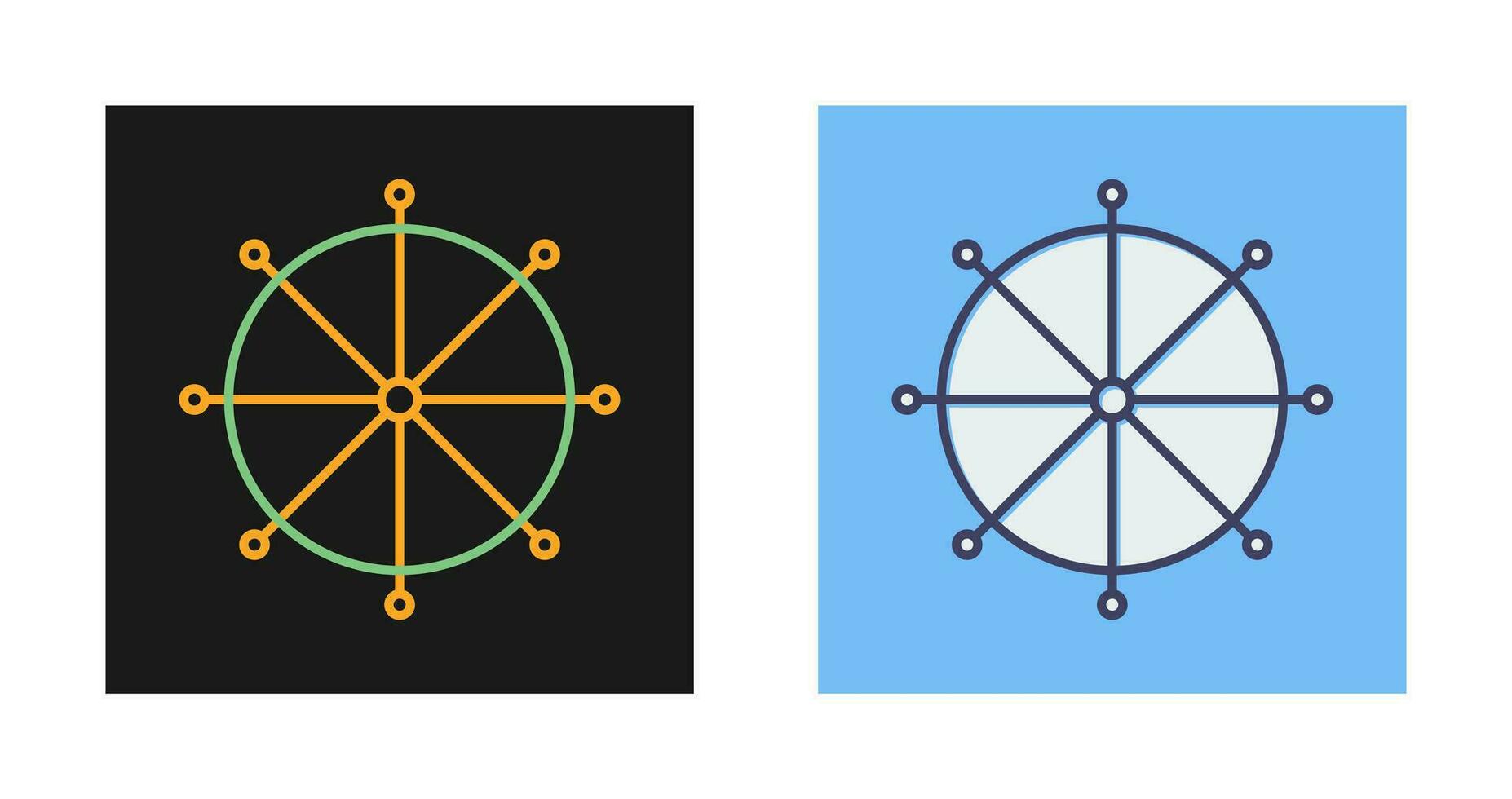 Ship Helm Vector Icon