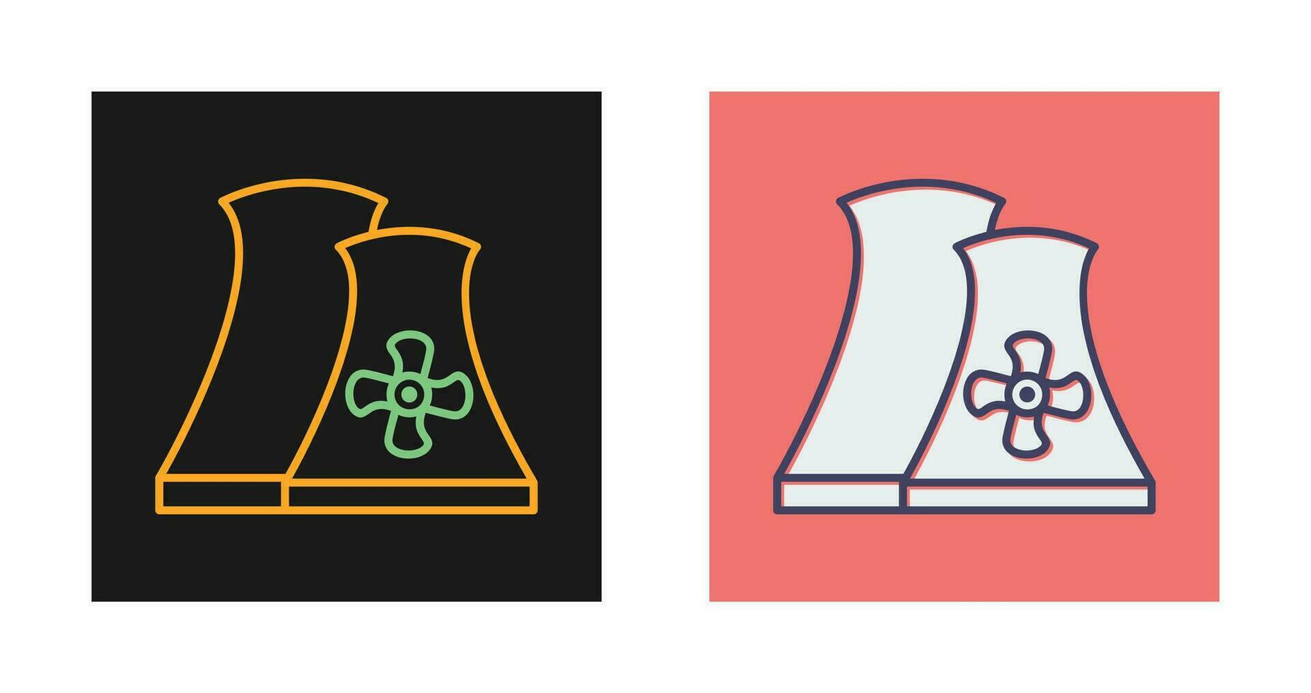 Nuclear Plant Vector Icon