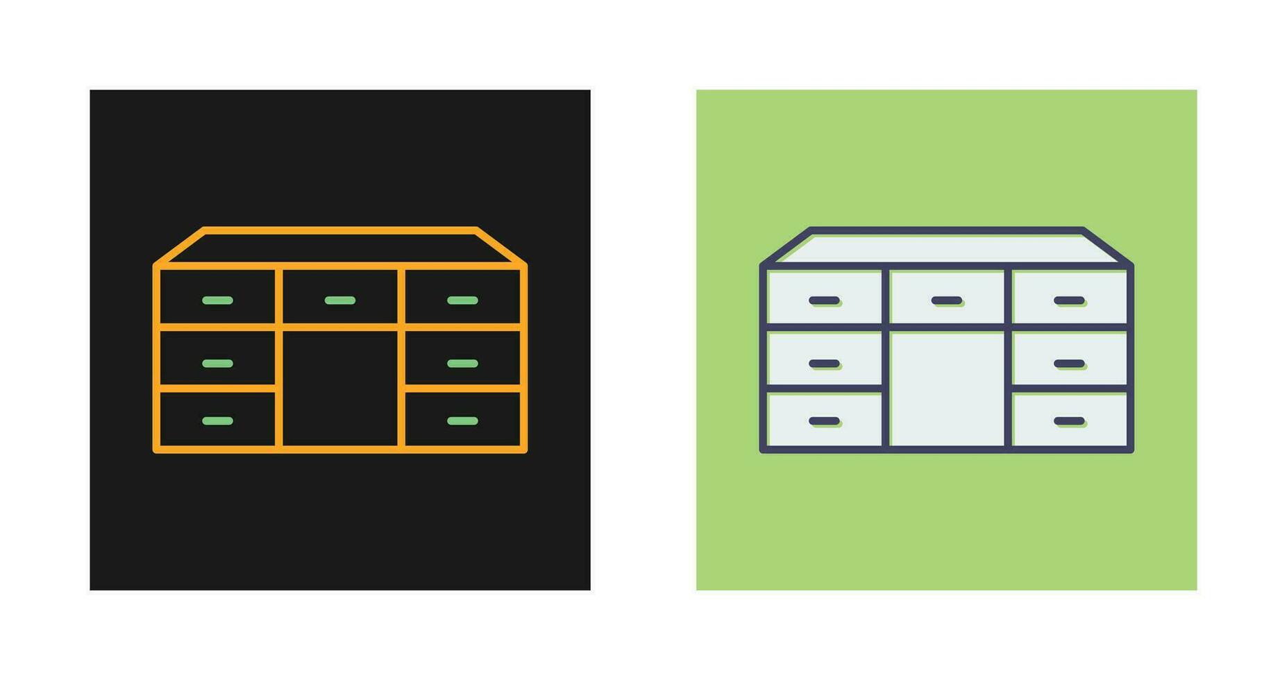 Table with Drawers Vector Icon