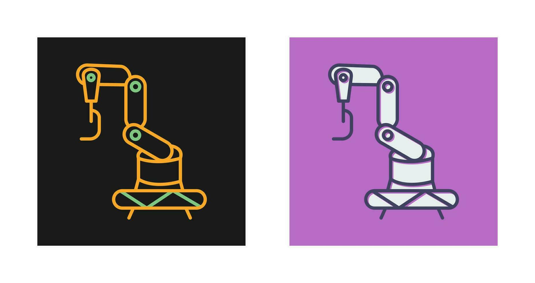 icono de vector de robot industrial