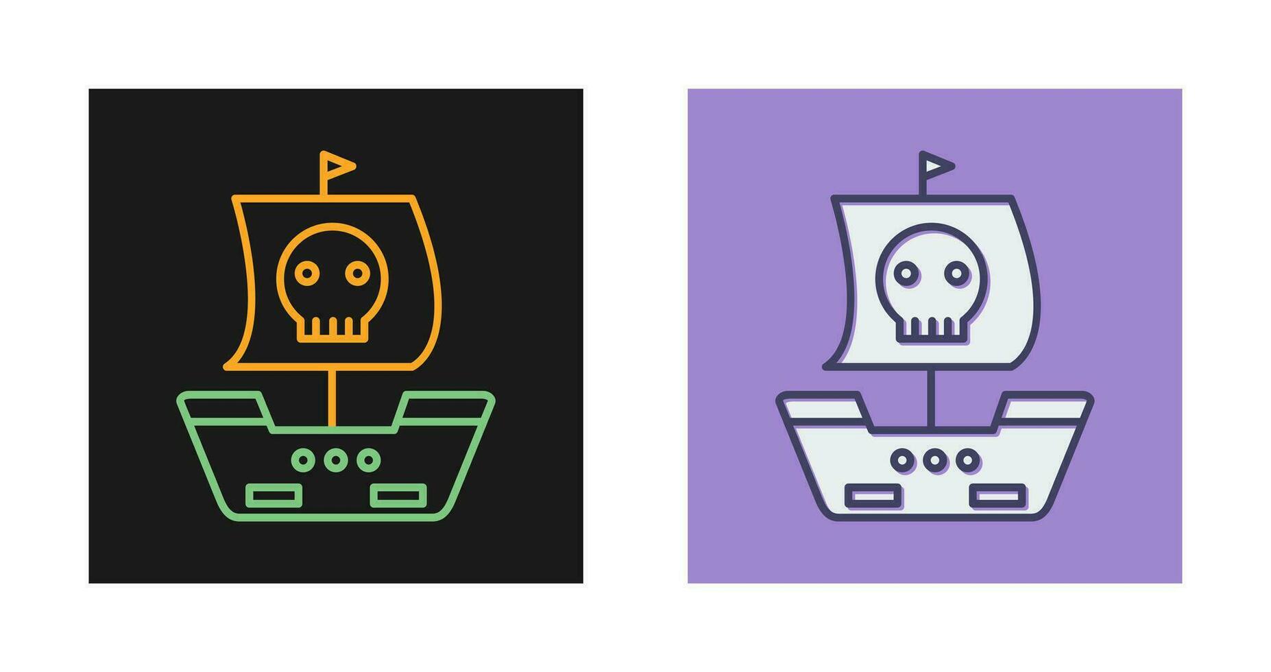 Pirate Ship Vector Icon