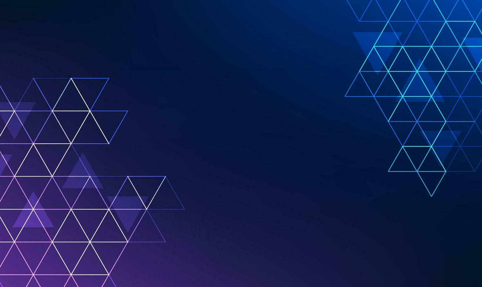 Abstract technology background uses geometric shapes to form an interesting triangle. The concept of signal transmission over high-speed internet networks provides stability. vector