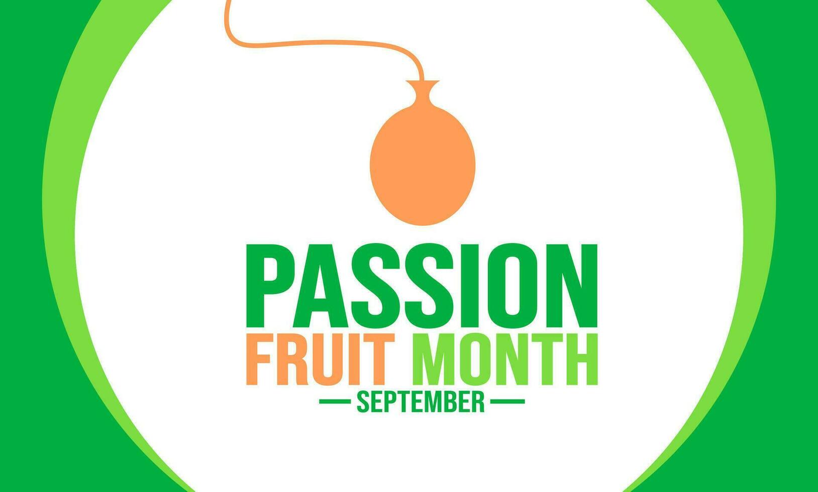 September is Passion Fruit Month background template. Holiday concept. background, banner, placard, card, and poster design template with text inscription and standard color. vector illustration.