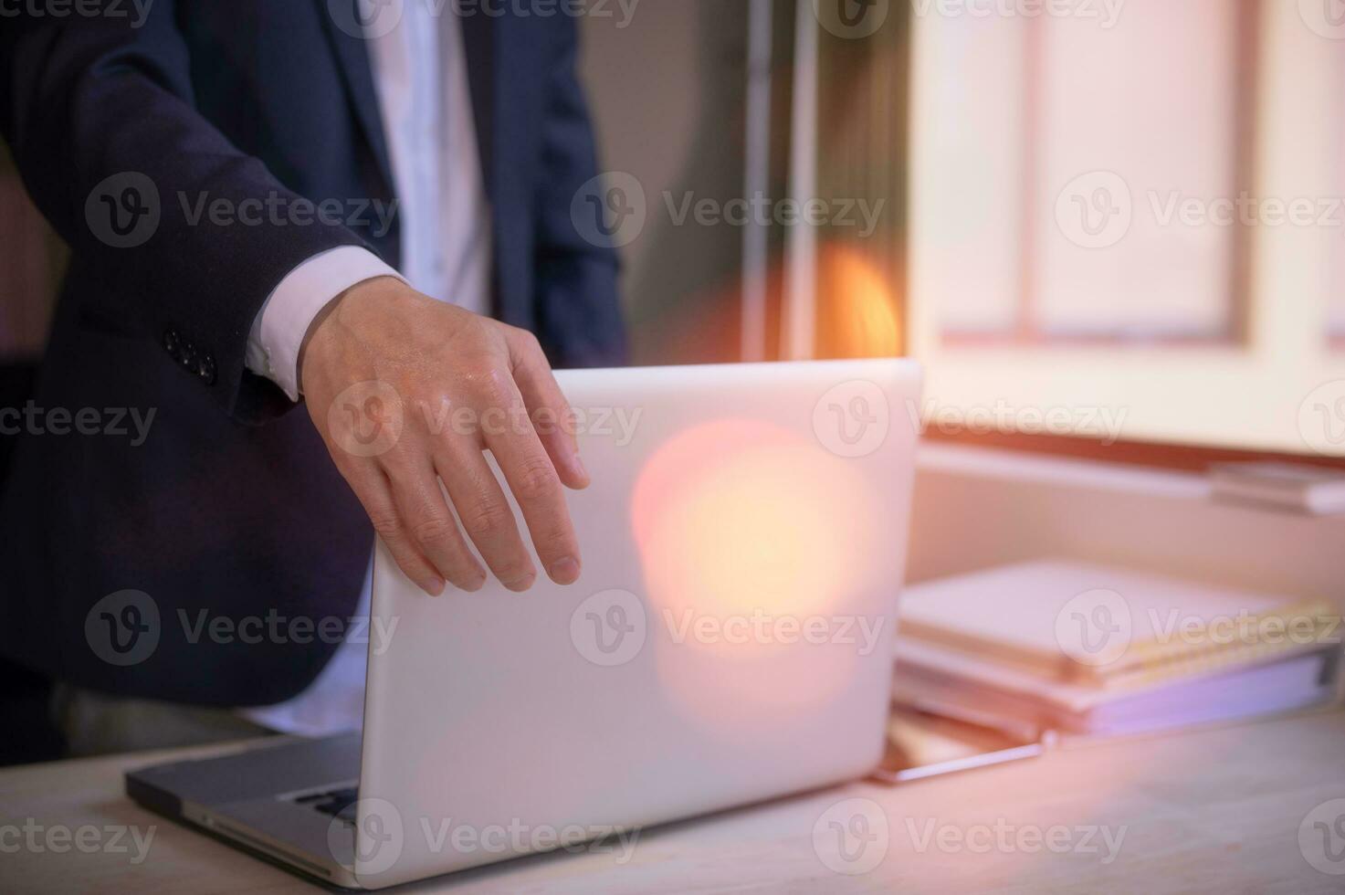 Hands of a thoughtful, hr recruiter making hiring decision at difficult job interview, opponents dialogue debate, business confrontation challenge concept, pray hope and negotiation business dealing photo