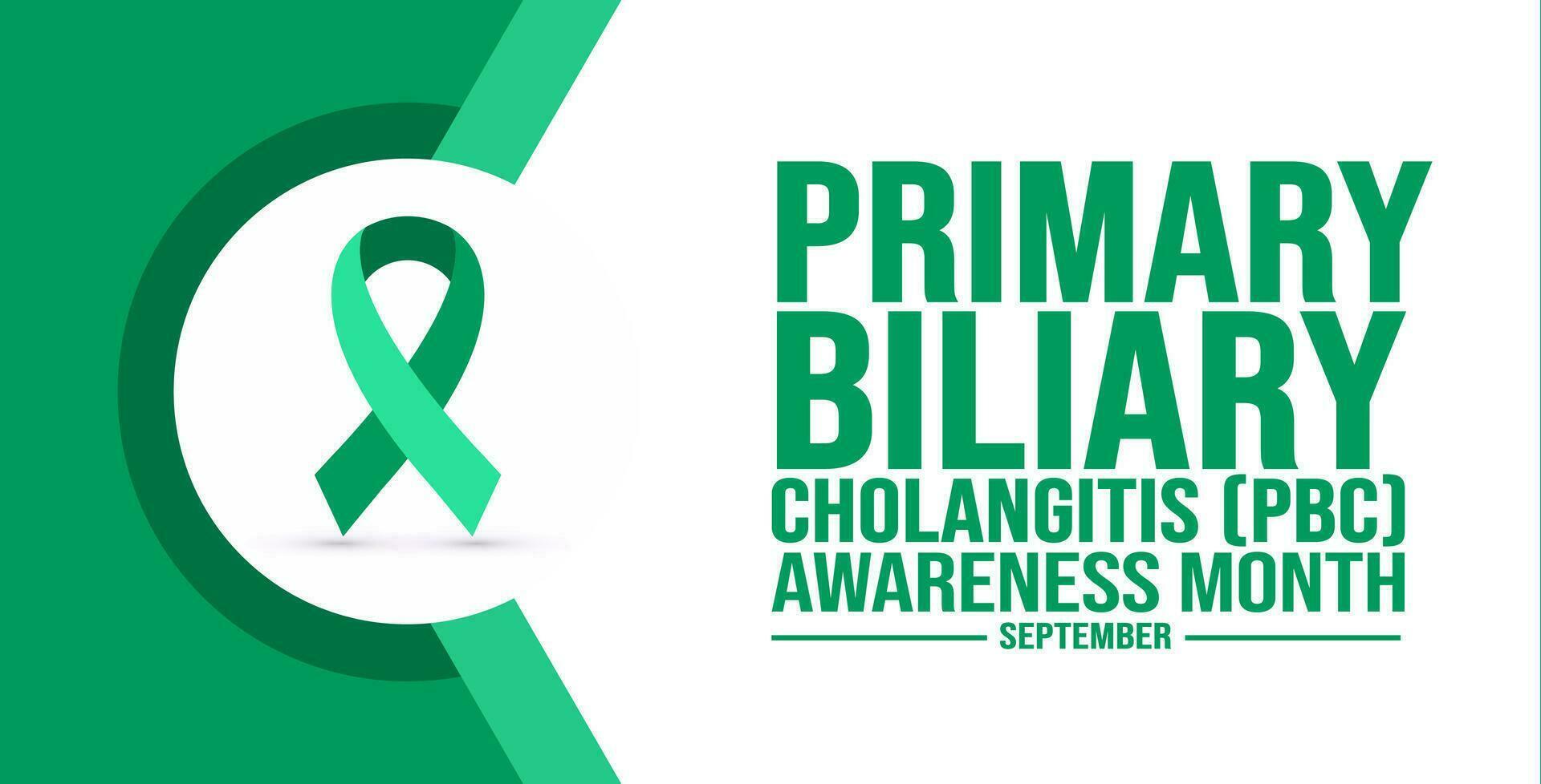 September is Primary Biliary Cholangitis Awareness Month background template. Holiday concept. use to background, banner, placard, card, and poster design template with text inscription vector