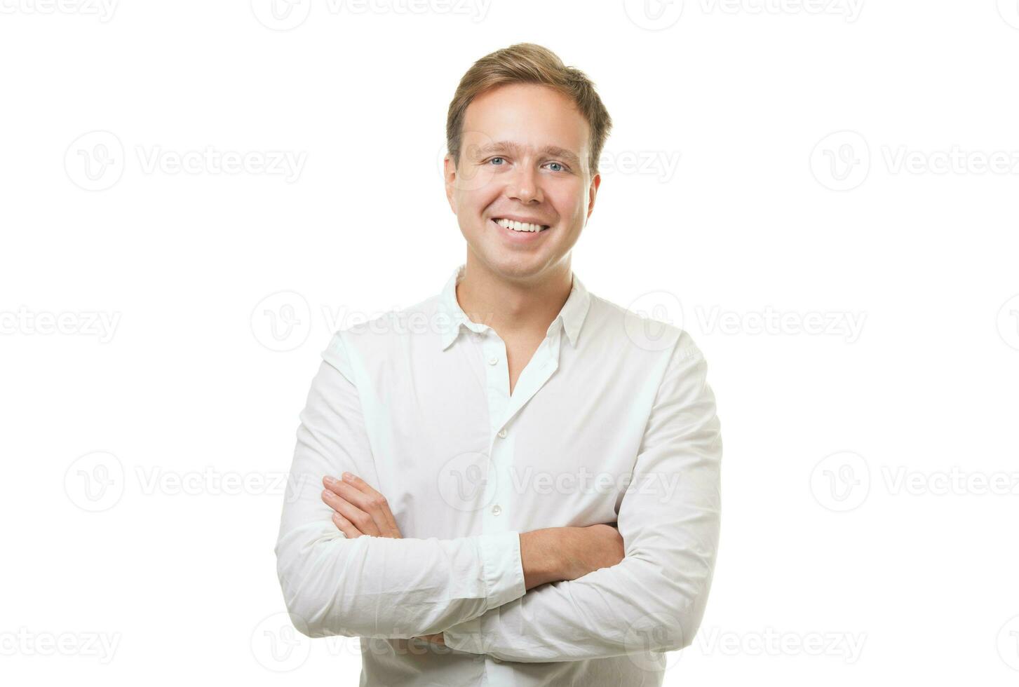 Smiling Man with Folded Arms photo