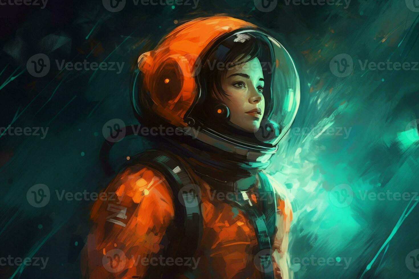 mujer astronauta. generar ai foto