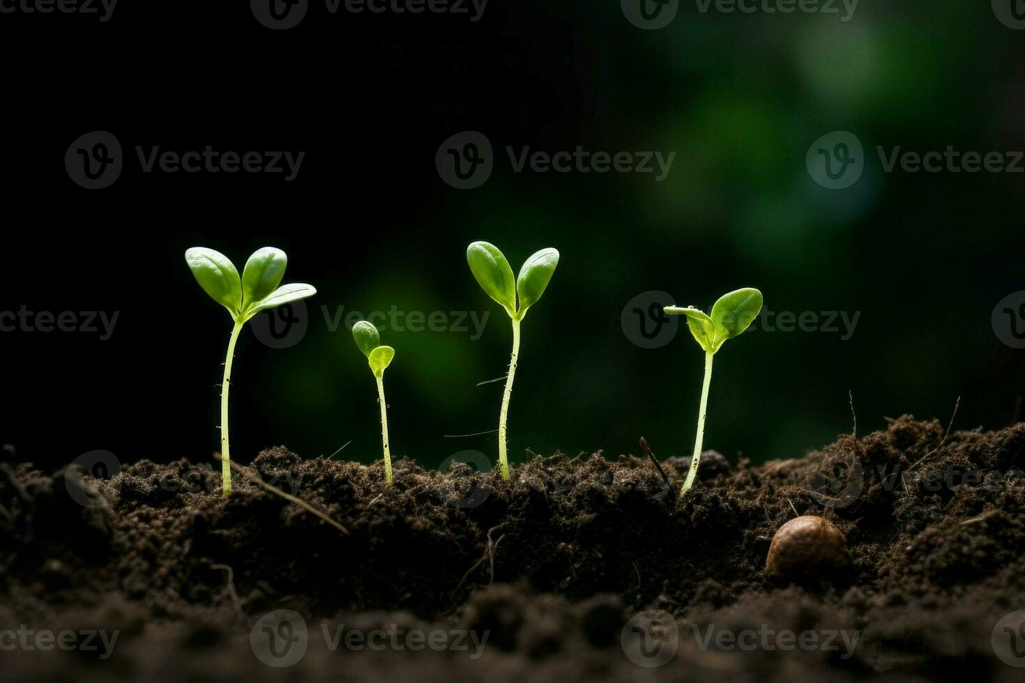 Grow plant soil plant. Generate Ai photo