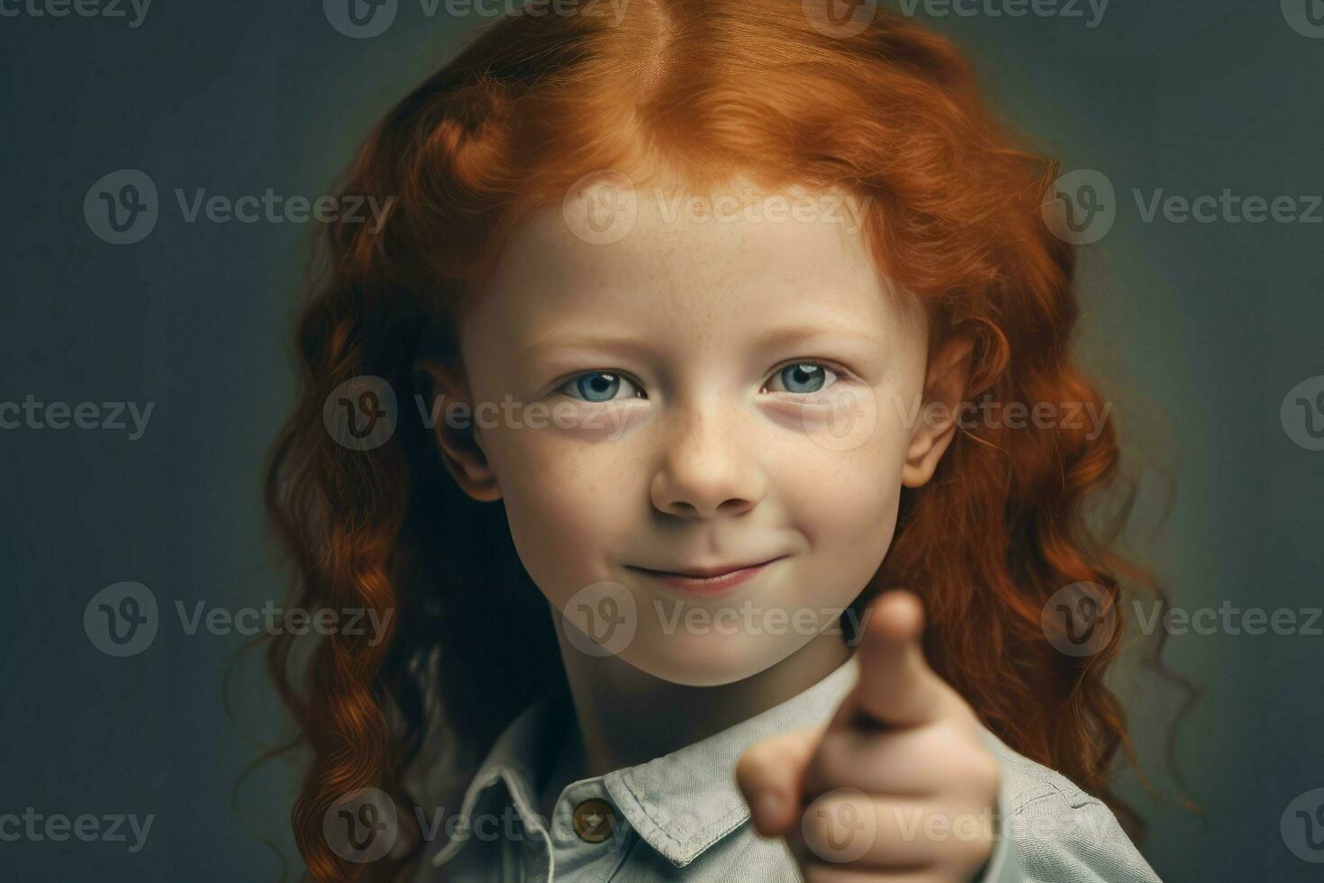 Ginger hair girl. Generate Ai photo