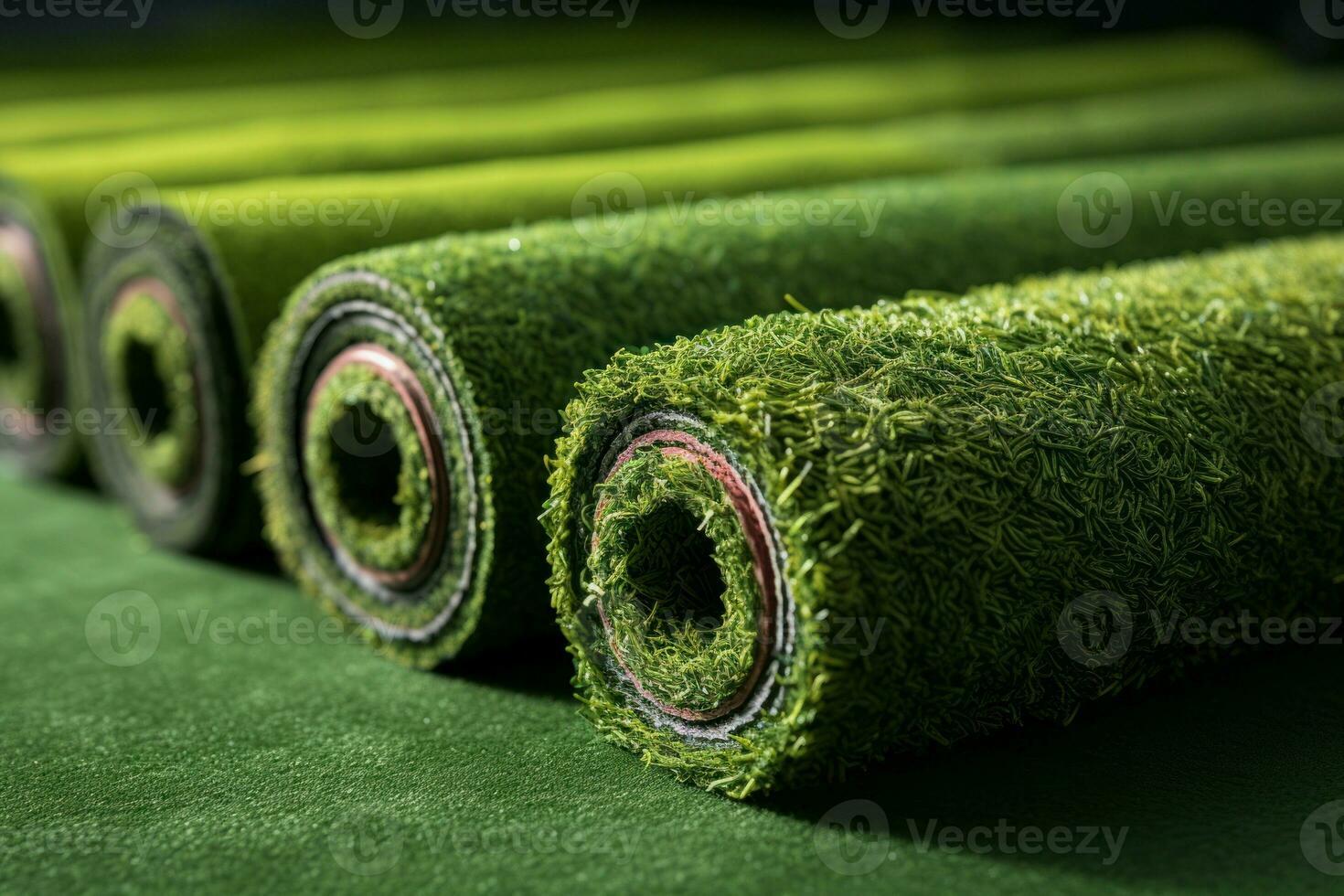 Artificial turf rolled. Generate ai photo