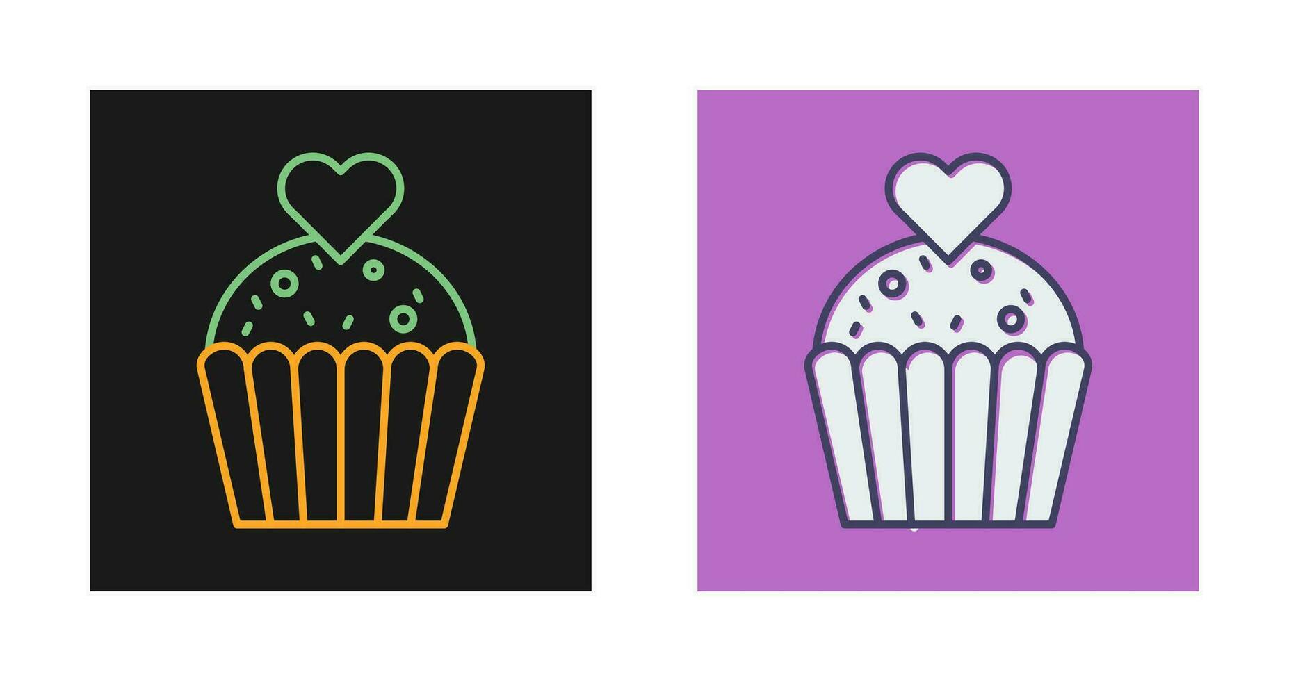 icono de vector de cupcake