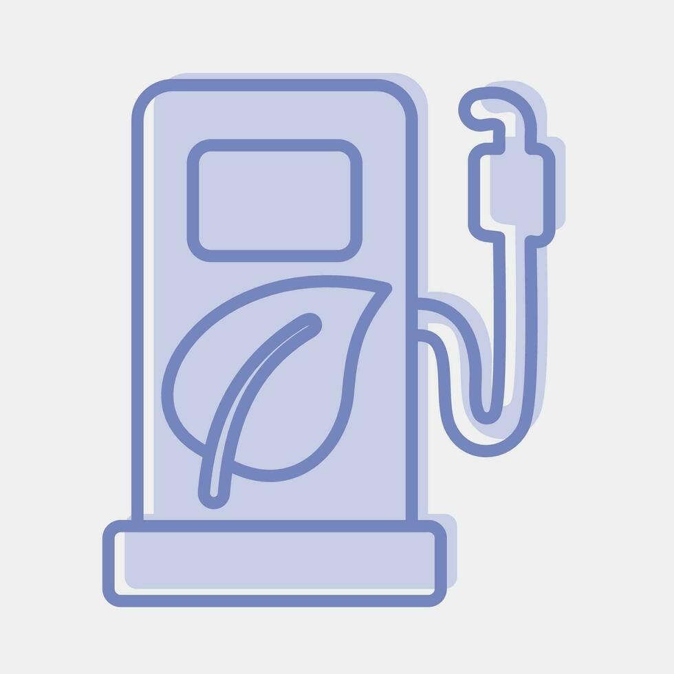 Icon bio fuel. Ecology and environment elements. Icons in two tone style. Good for prints, posters, logo, infographics, etc. vector