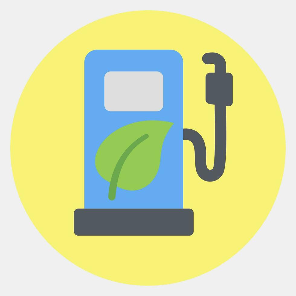 Icon bio fuel. Ecology and environment elements. Icons in color mate style. Good for prints, posters, logo, infographics, etc. vector