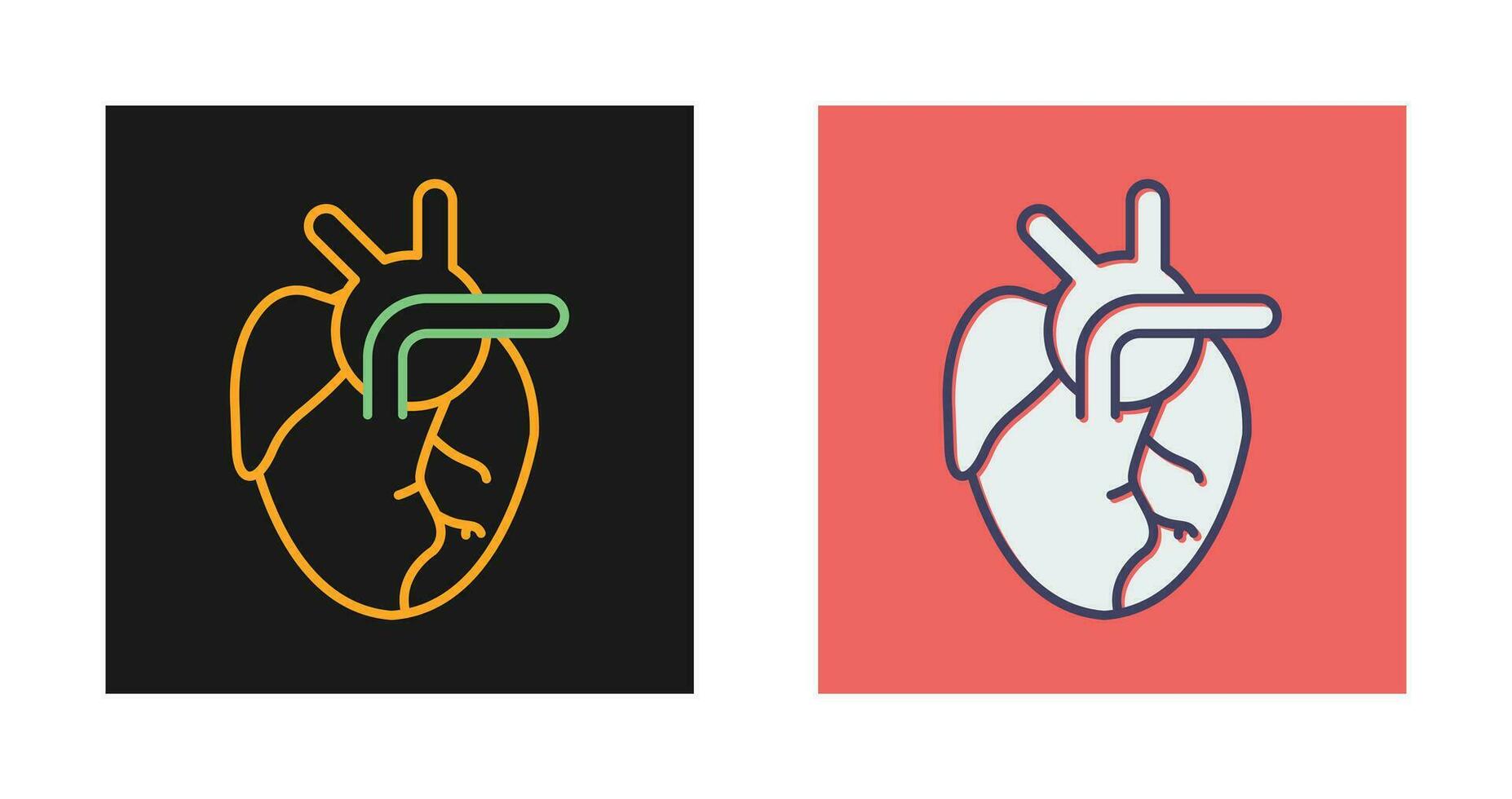 icono de vector de corazón médico