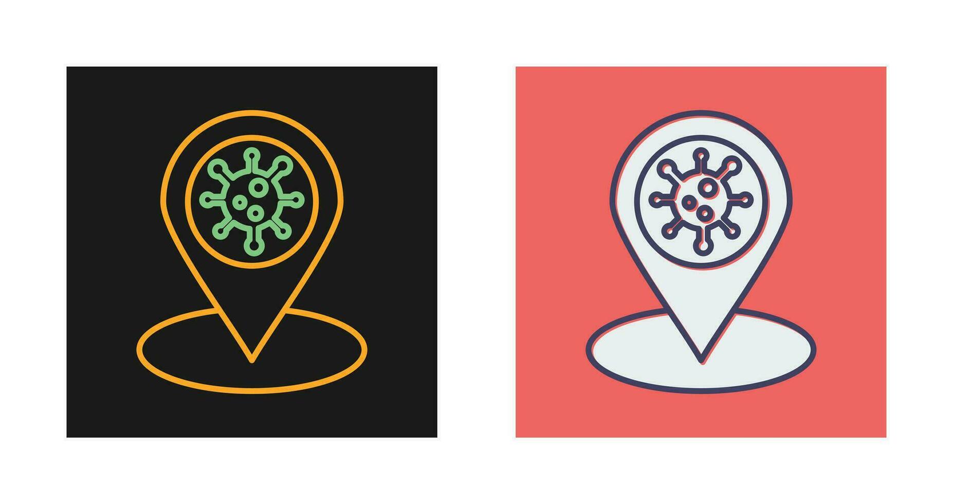 Covid Location Vector Icon