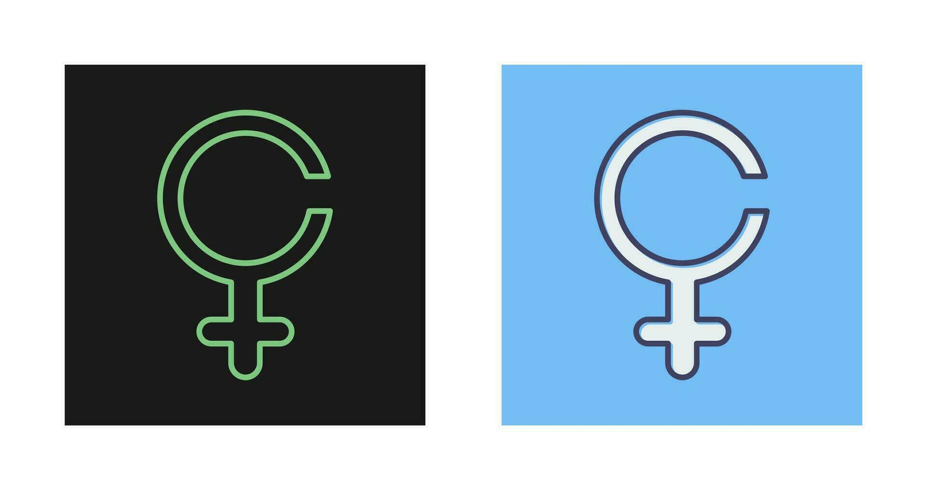 icono de vector de signo femenino