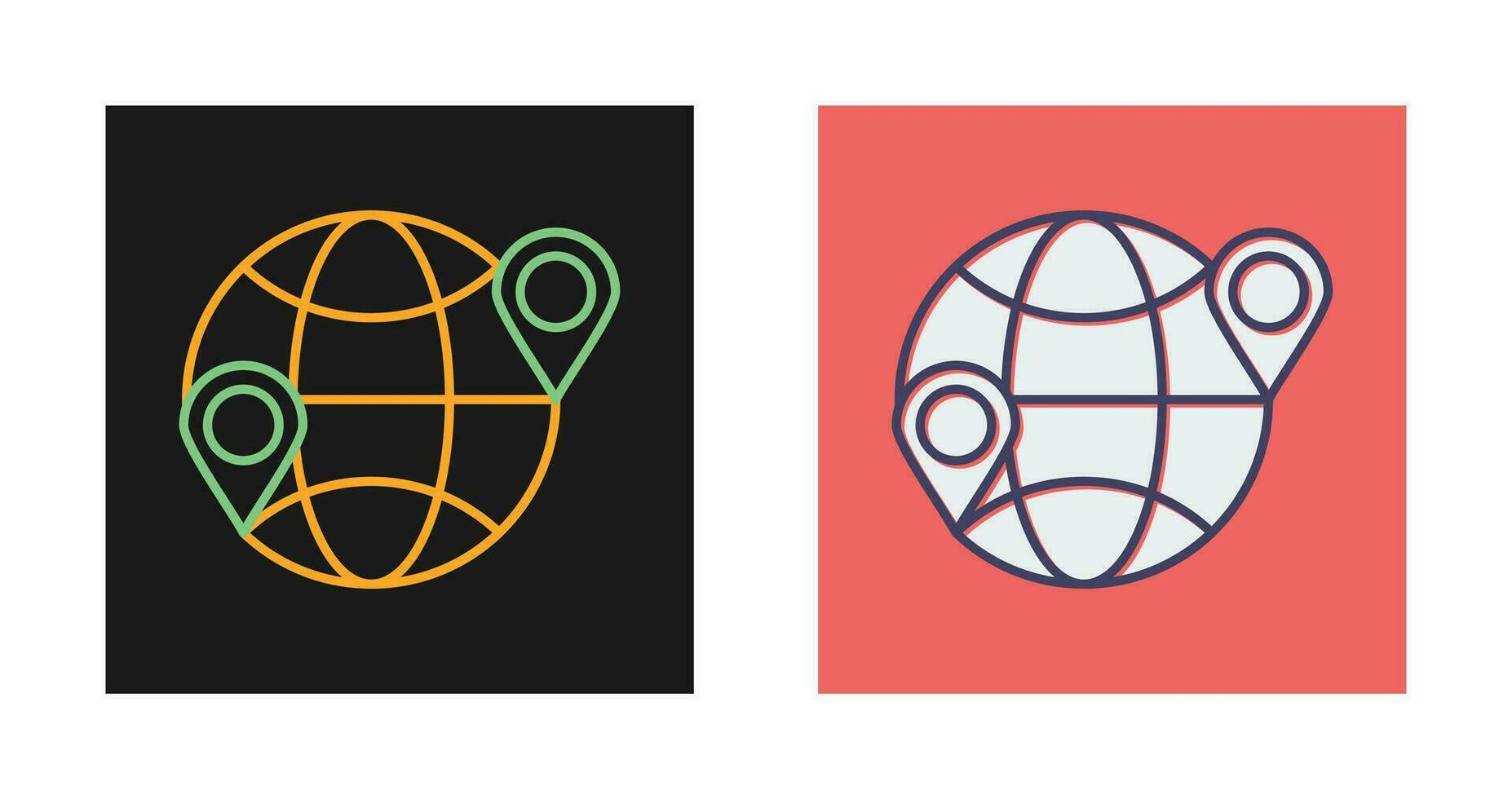 Globe Location Vector Icon