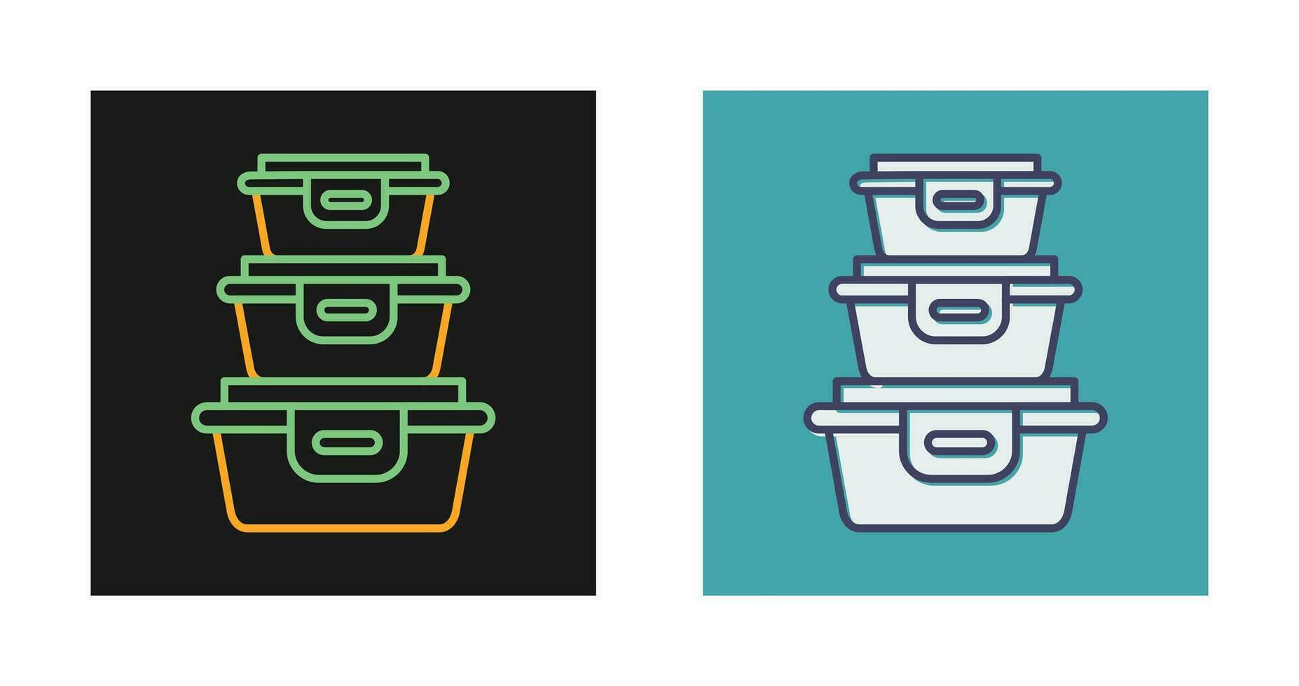 Plastic Food Container Vector Icon