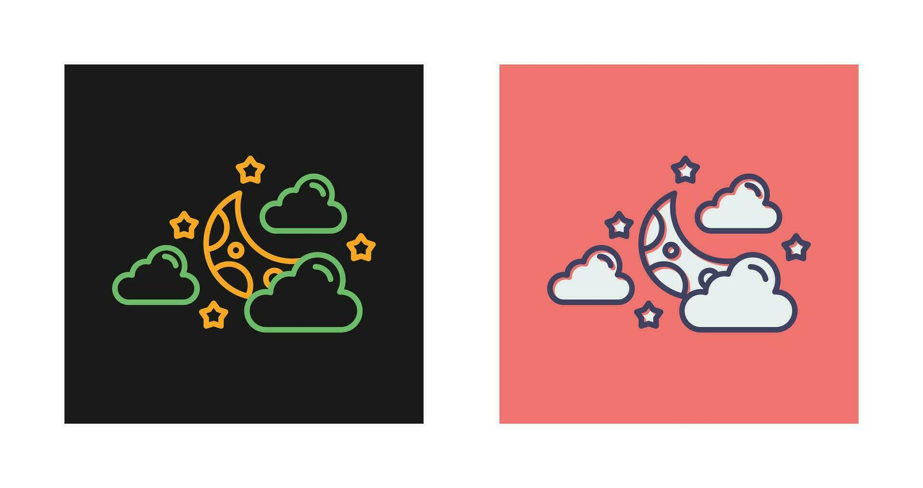 Starry Night Vector Icon