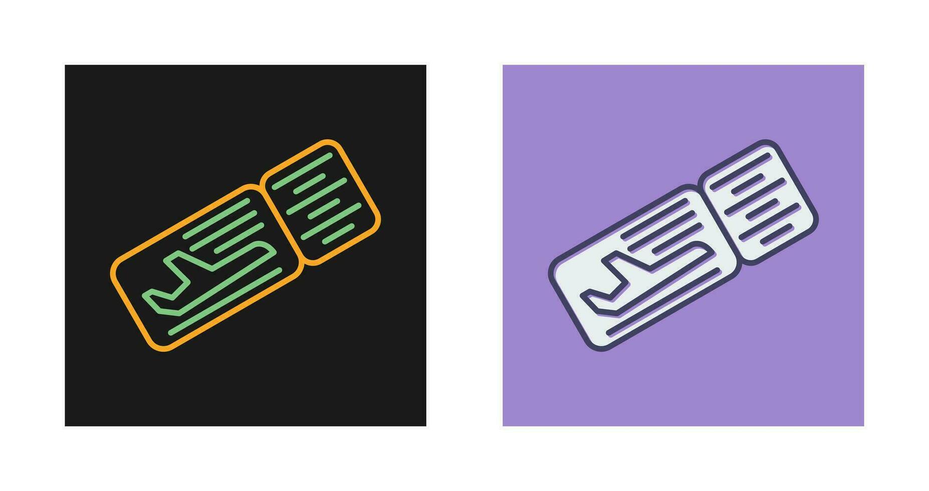 Plane Tickets Vector Icon