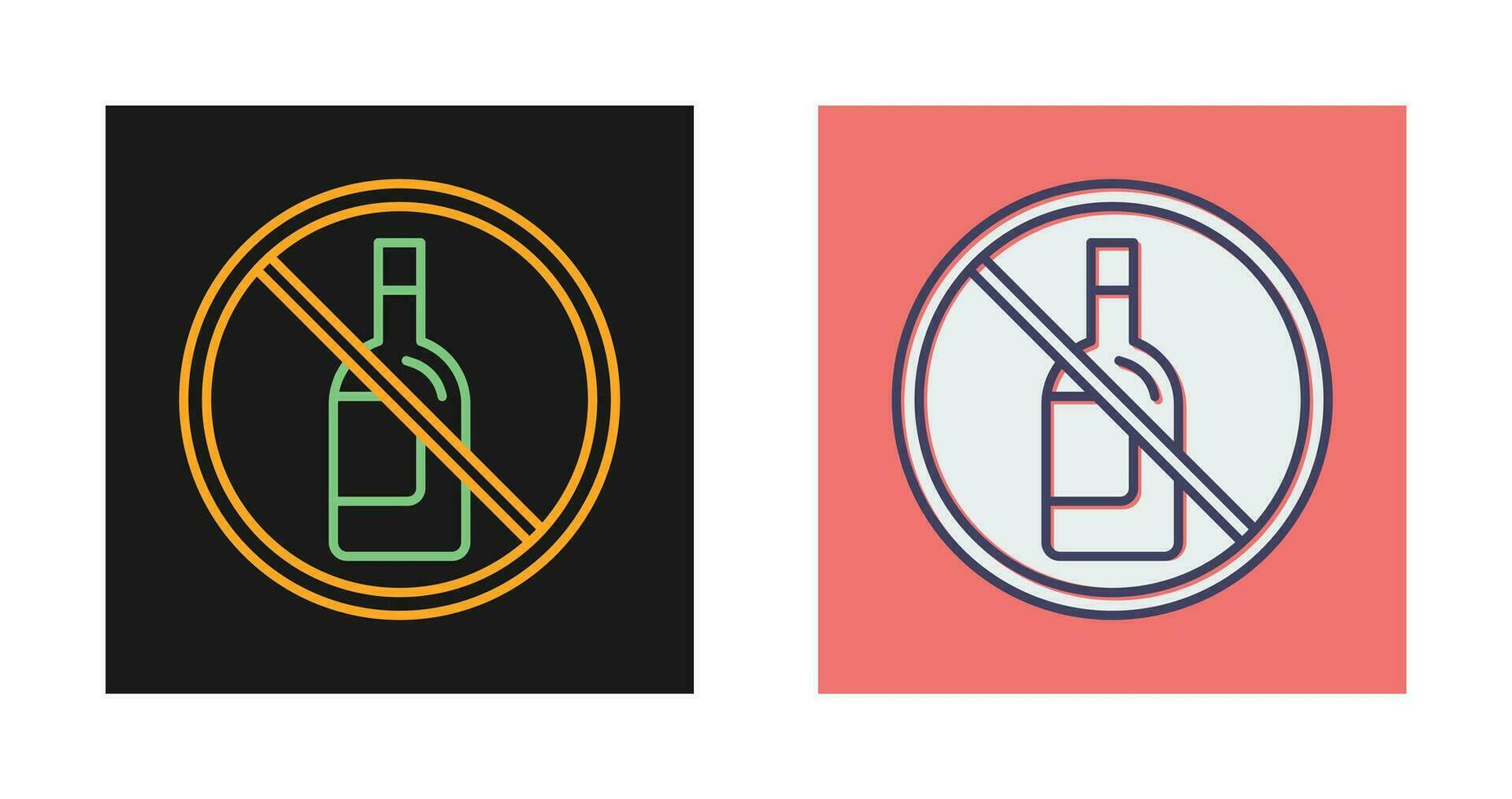 sin icono de vector de alcohol