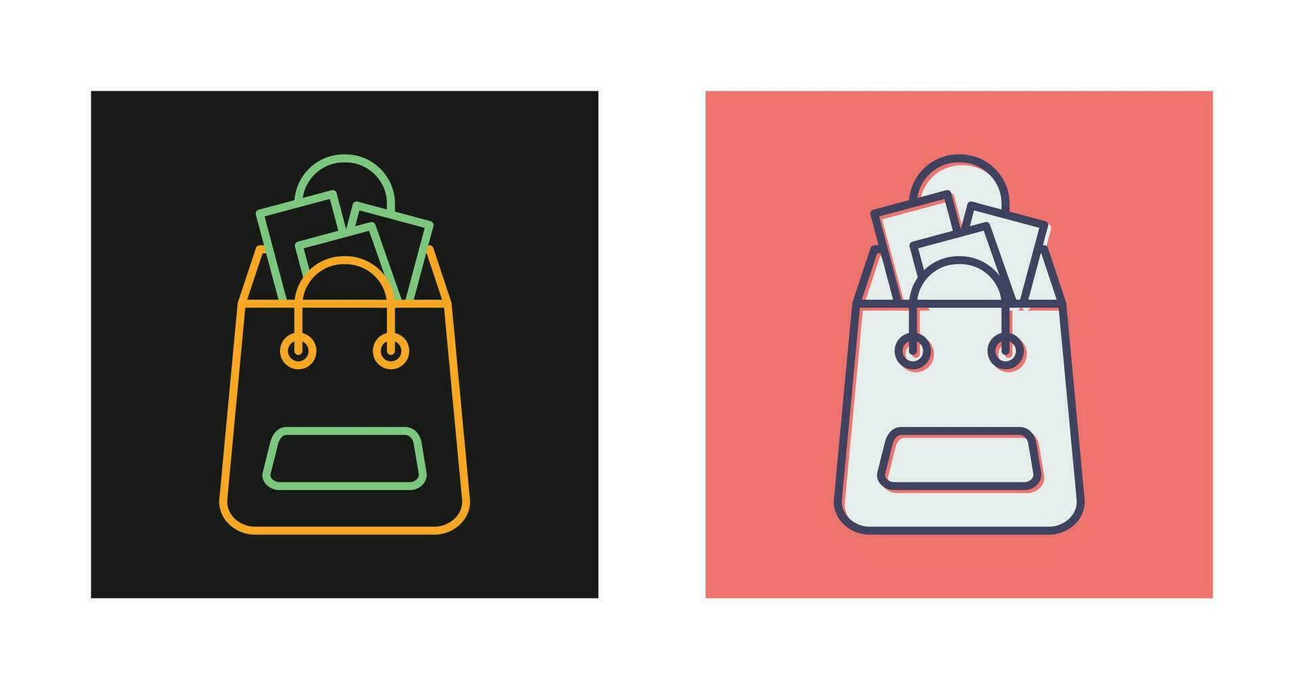 icono de vector de bolsa de compras