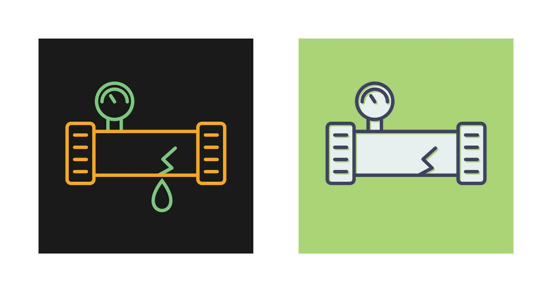 Broken Pipe Vector Icon