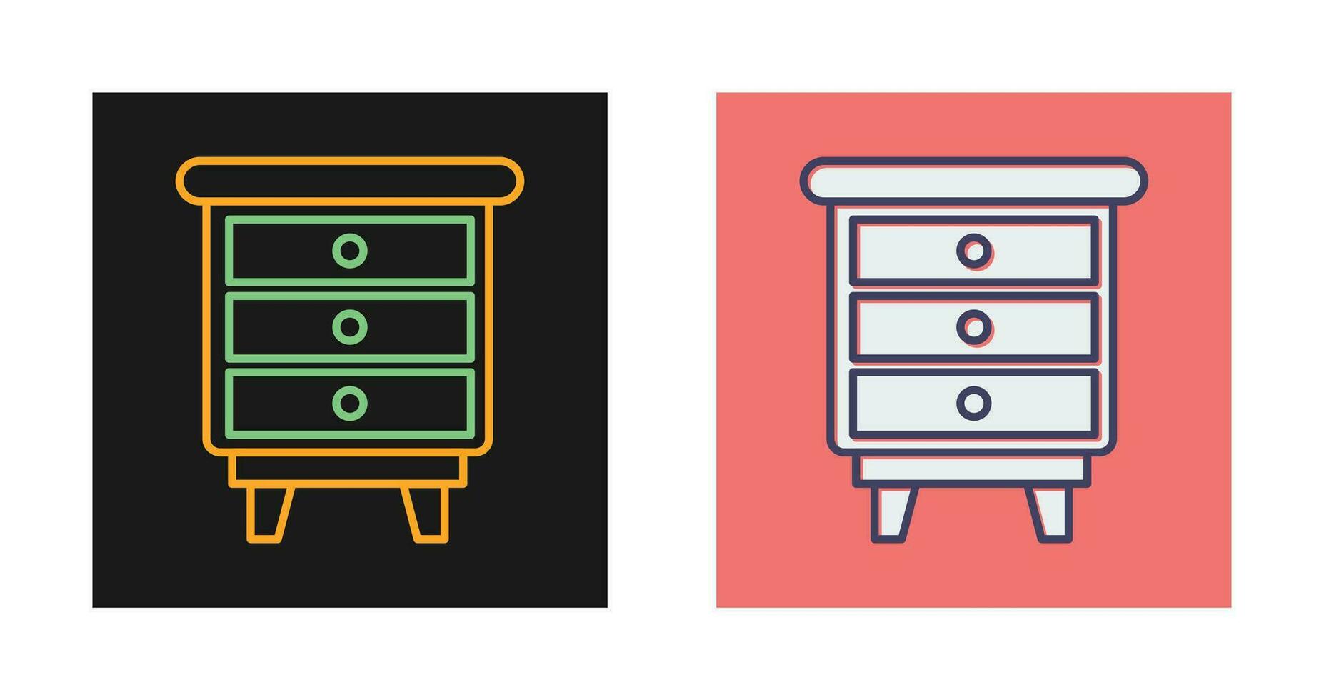 Chest Of Drawers Vector Icon