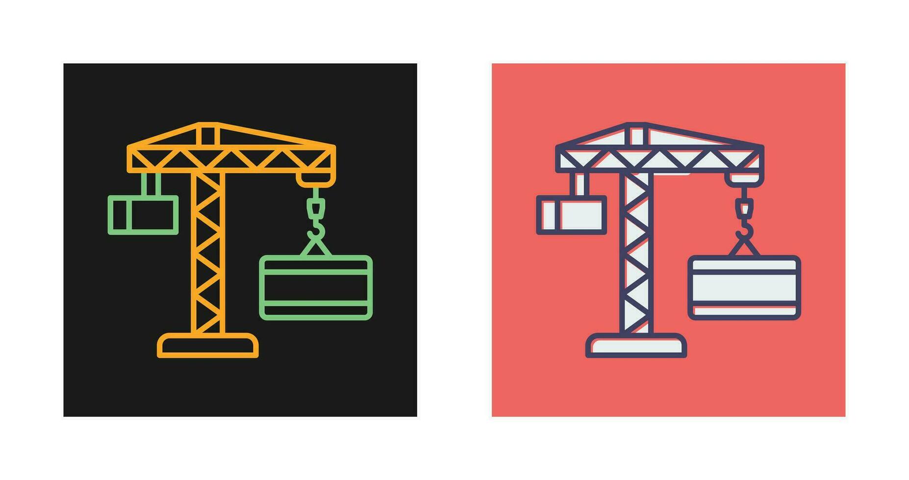 Crane Lifting Vector Icon