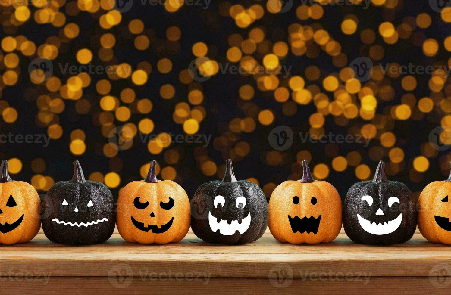 Happy Halloween banner or party invitation background with clouds bats and pumpkins photos