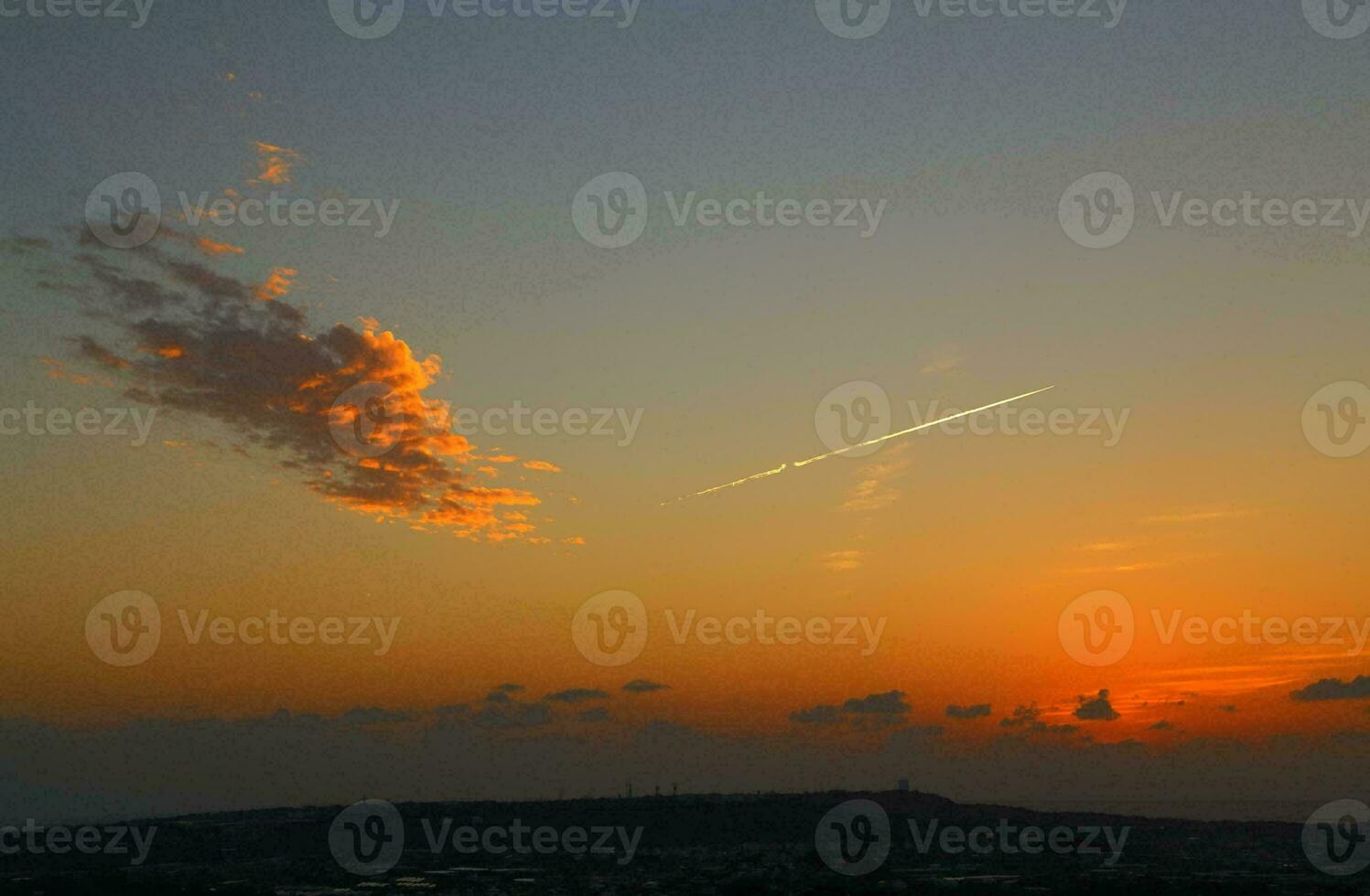 Tropical sea sunset tree sky view background photo