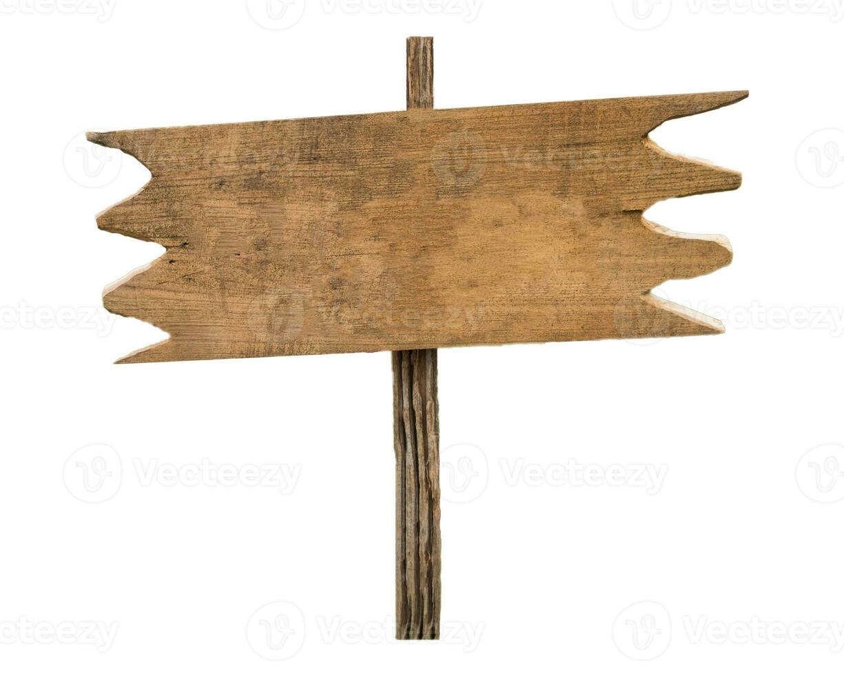 Empty wooden blank signpost photo