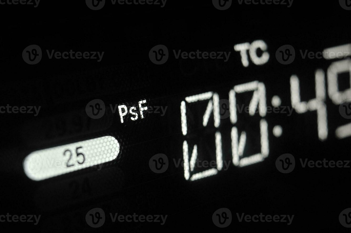 Macro shot-display of the broadcast video player, 25fps photo