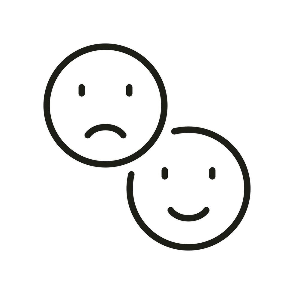 User Profile with Sad Face Line Icon. Sad Rating, Dislike, Feedback Symbol  Stock Vector - Illustration of group, grief: 182540085