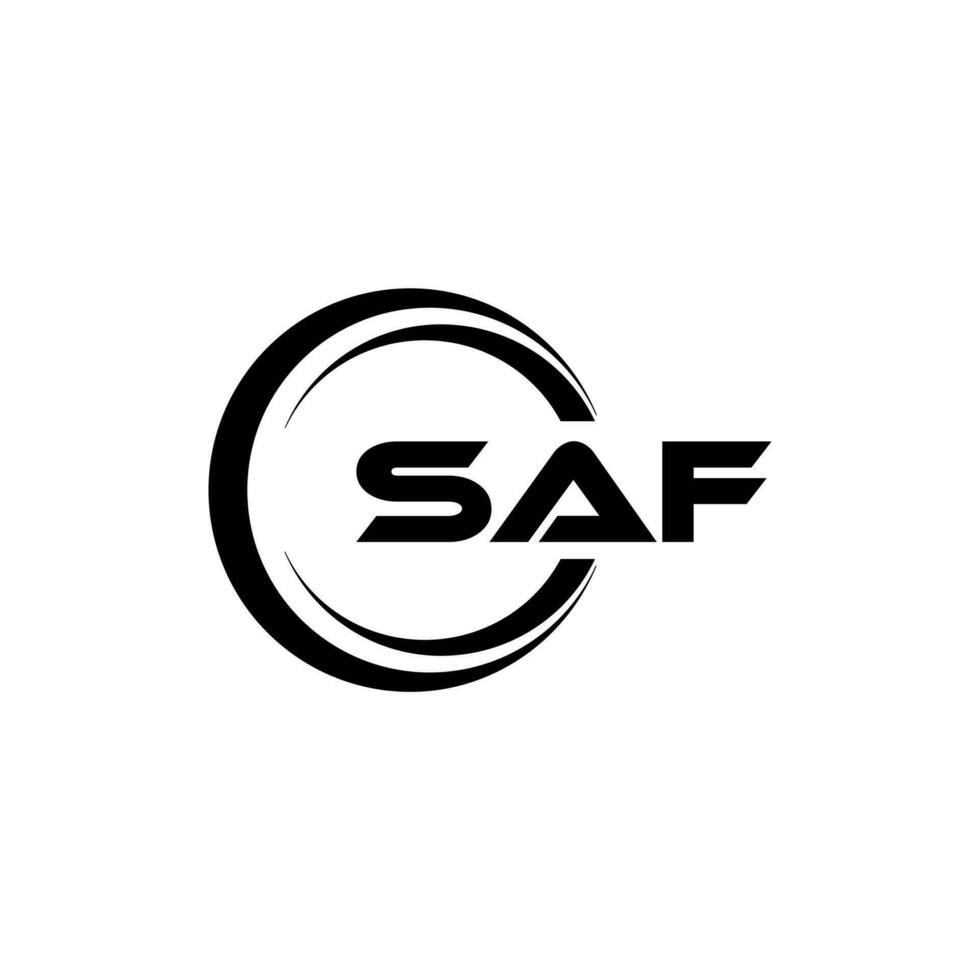 SAF Logo Design, Inspiration for a Unique Identity. Modern Elegance and Creative Design. Watermark Your Success with the Striking this Logo. vector