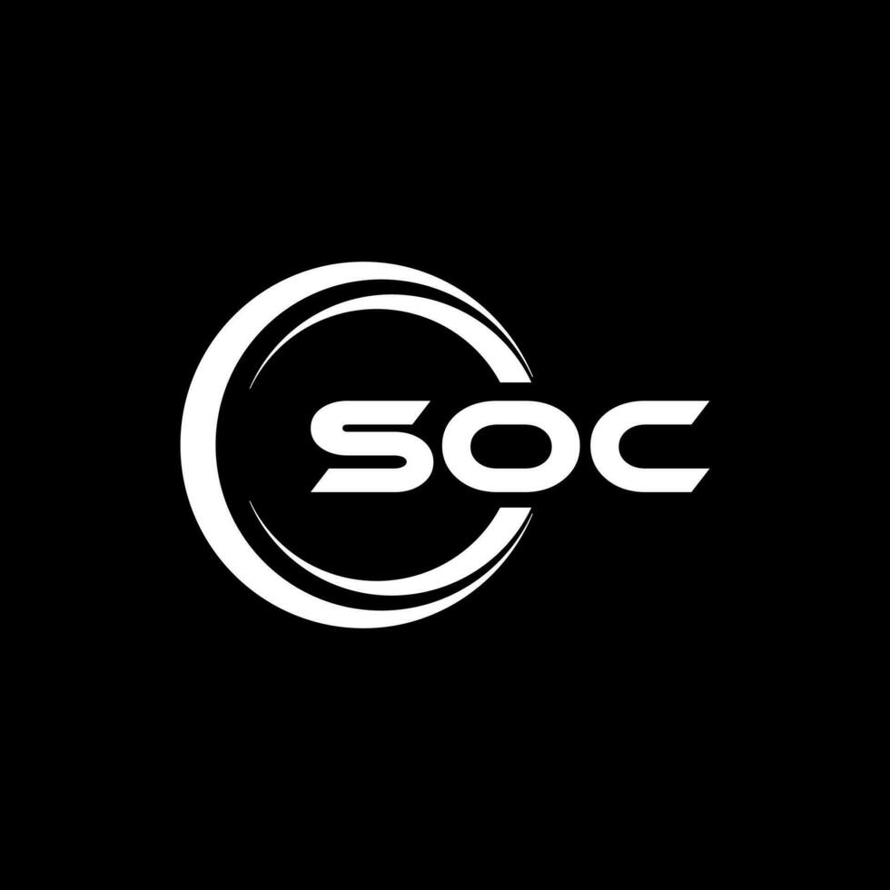 SOC Logo Design, Inspiration for a Unique Identity. Modern Elegance and Creative Design. Watermark Your Success with the Striking this Logo. vector