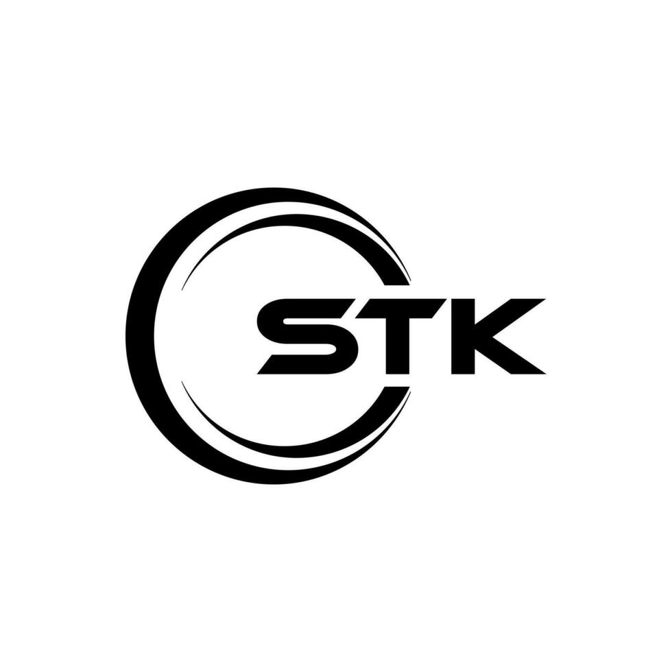 STK Logo Design, Inspiration for a Unique Identity. Modern Elegance and Creative Design. Watermark Your Success with the Striking this Logo. vector