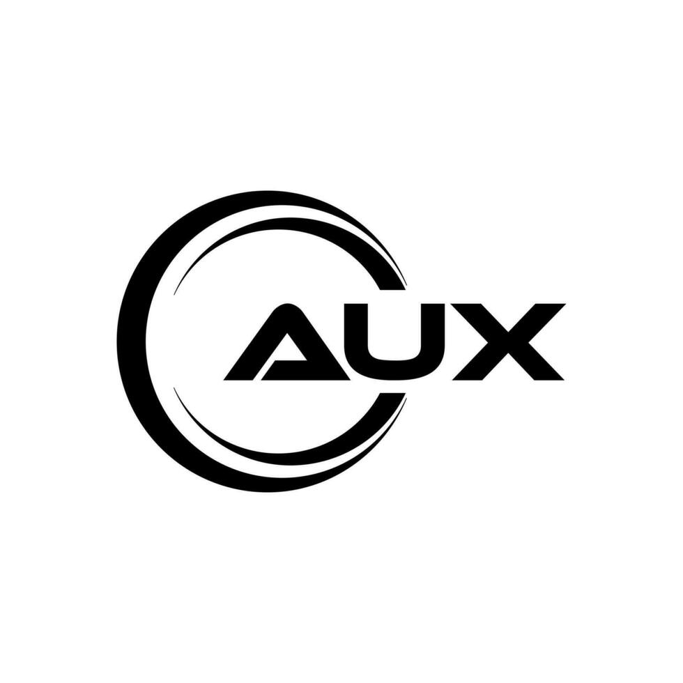 AUX Logo Design, Inspiration for a Unique Identity. Modern Elegance and Creative Design. Watermark Your Success with the Striking this Logo. vector