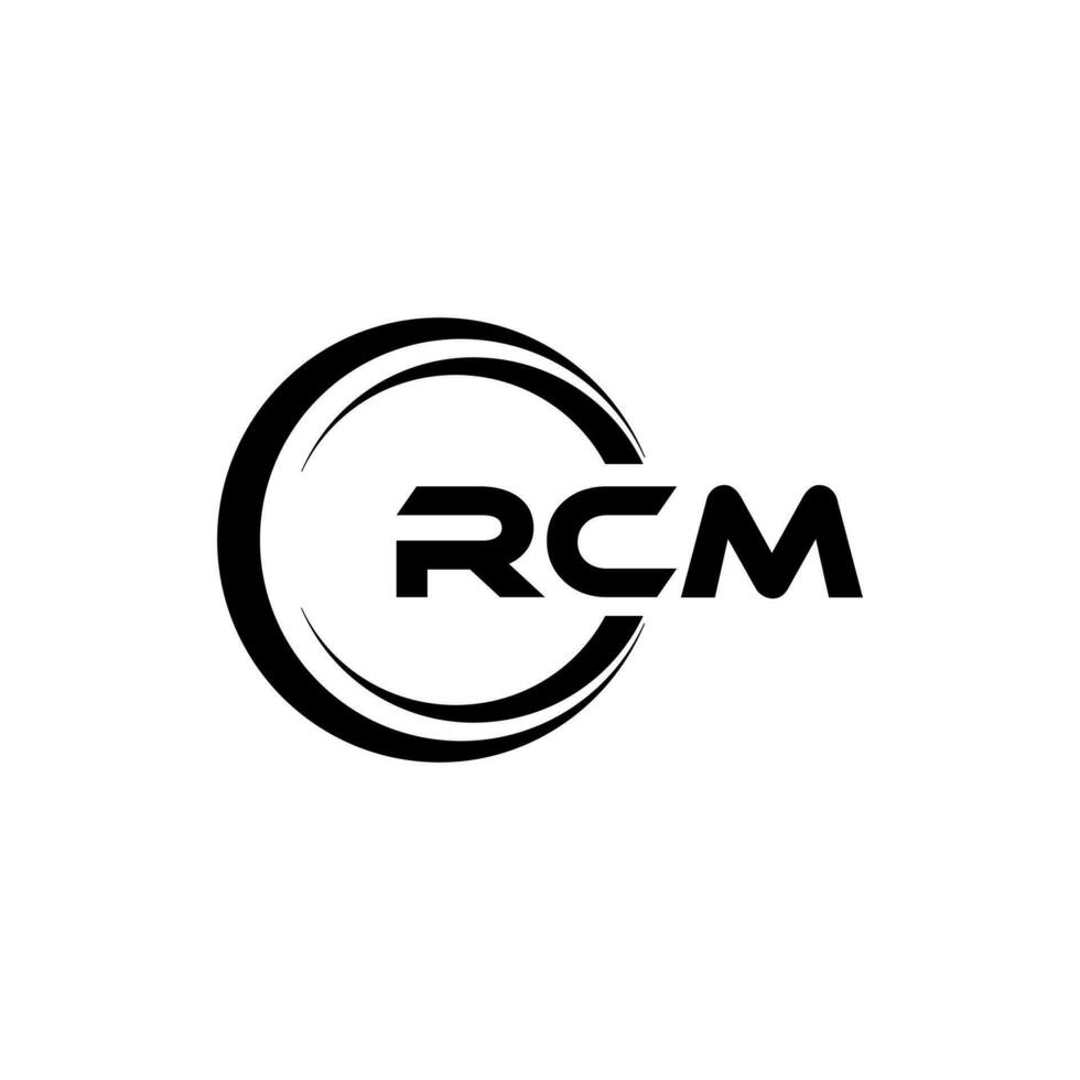 rcm logo diseño, inspiración para un único identidad. moderno elegancia y creativo diseño. filigrana tu éxito con el sorprendentes esta logo. vector