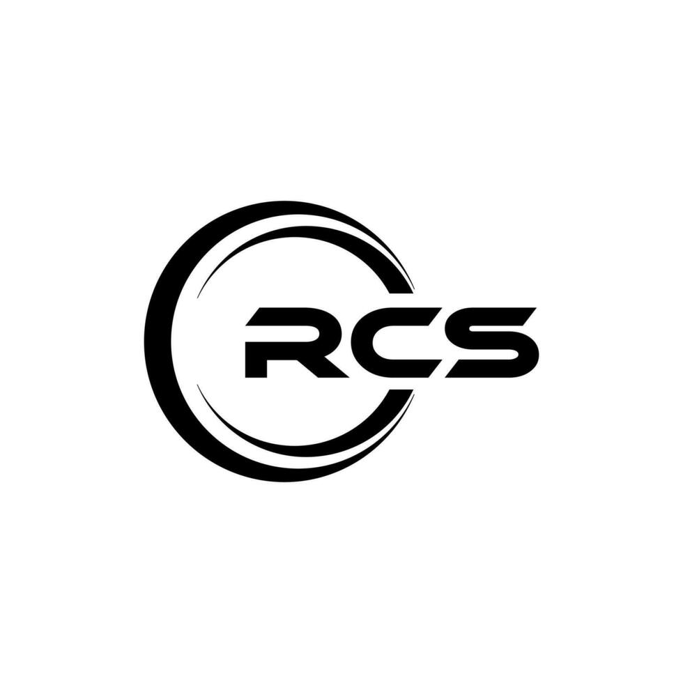 rcs logo diseño, inspiración para un único identidad. moderno elegancia y creativo diseño. filigrana tu éxito con el sorprendentes esta logo. vector