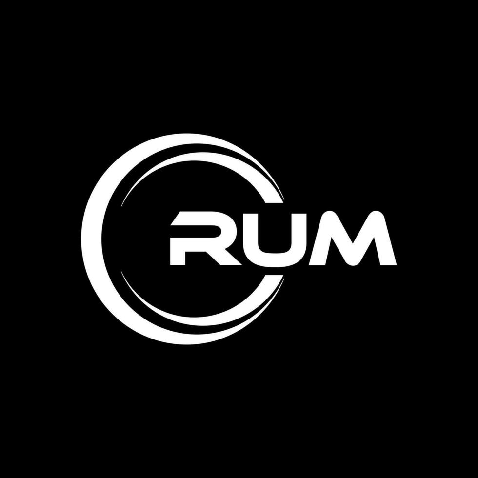 RUM Logo Design, Inspiration for a Unique Identity. Modern Elegance and Creative Design. Watermark Your Success with the Striking this Logo. vector