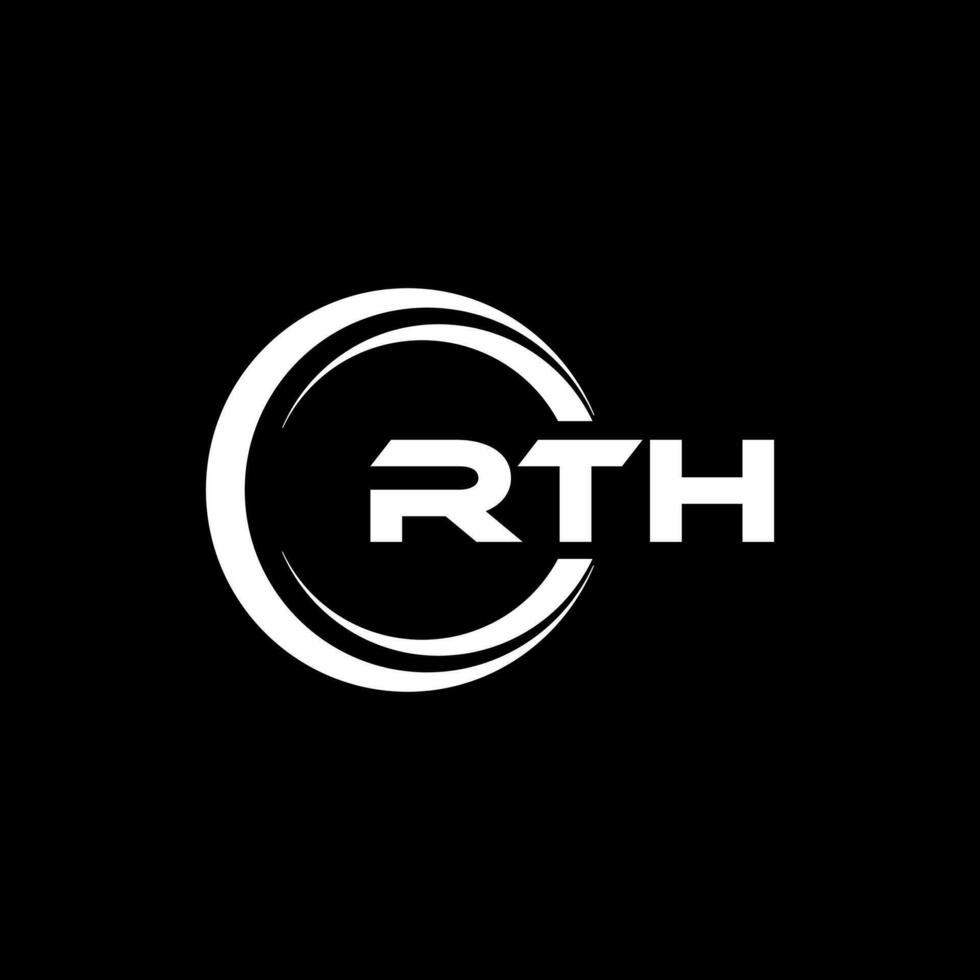 RTH Logo Design, Inspiration for a Unique Identity. Modern Elegance and Creative Design. Watermark Your Success with the Striking this Logo. vector