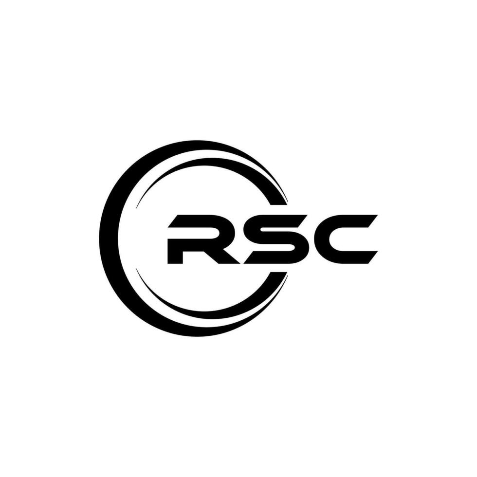 RSC Logo Design, Inspiration for a Unique Identity. Modern Elegance and Creative Design. Watermark Your Success with the Striking this Logo. vector