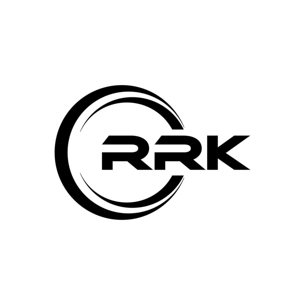 rrk logo diseño, inspiración para un único identidad. moderno elegancia y creativo diseño. filigrana tu éxito con el sorprendentes esta logo. vector