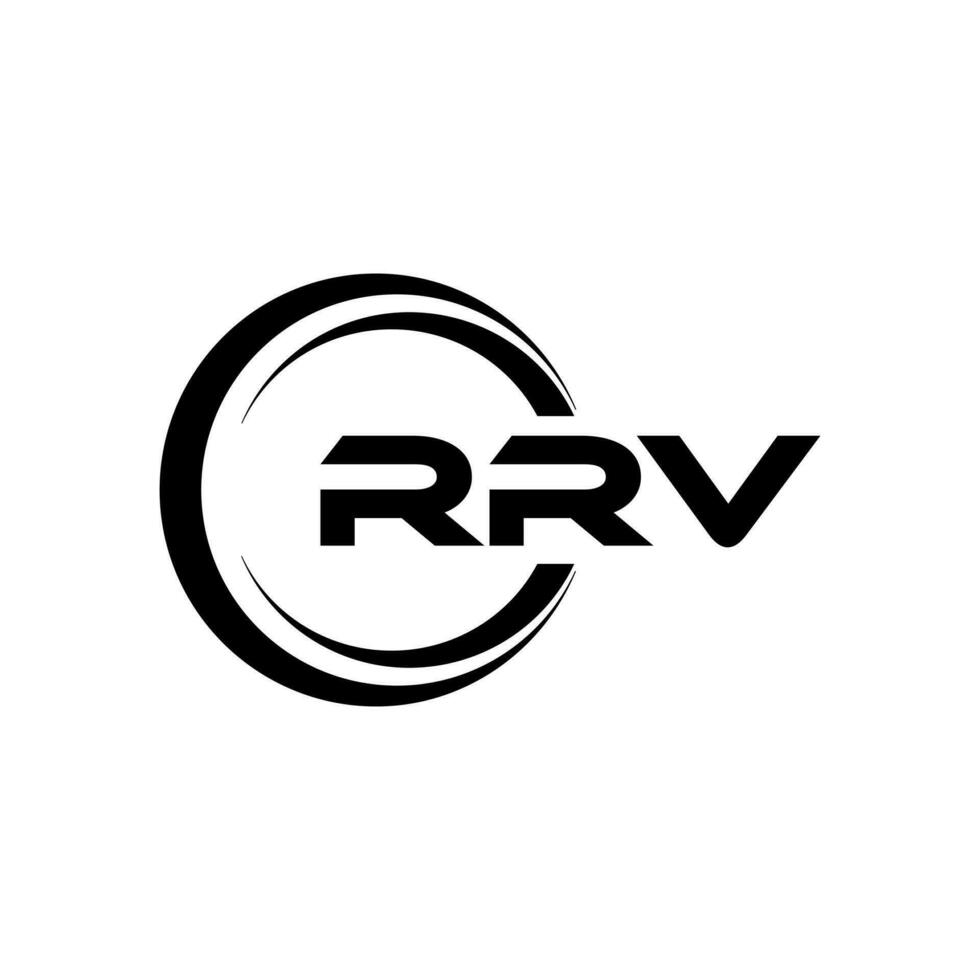 RRV Logo Design, Inspiration for a Unique Identity. Modern Elegance and Creative Design. Watermark Your Success with the Striking this Logo. vector
