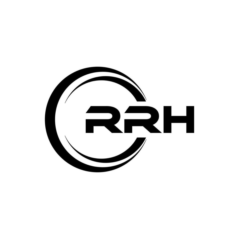 rrh logo diseño, inspiración para un único identidad. moderno elegancia y creativo diseño. filigrana tu éxito con el sorprendentes esta logo. vector